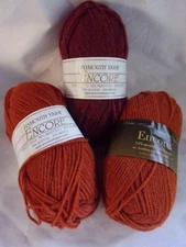 Encore Plymouth Yarn worsted acrylic wool blend  0456 0560 rust tweed