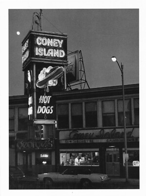 Coney Island Diner Postcard, Worcester, MA Tom Baril Photo Perfect Condition!