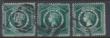 c. 1882 Nuovo Galles del Sud Australia QV 5d Verde x 3 RIF: QV5G2