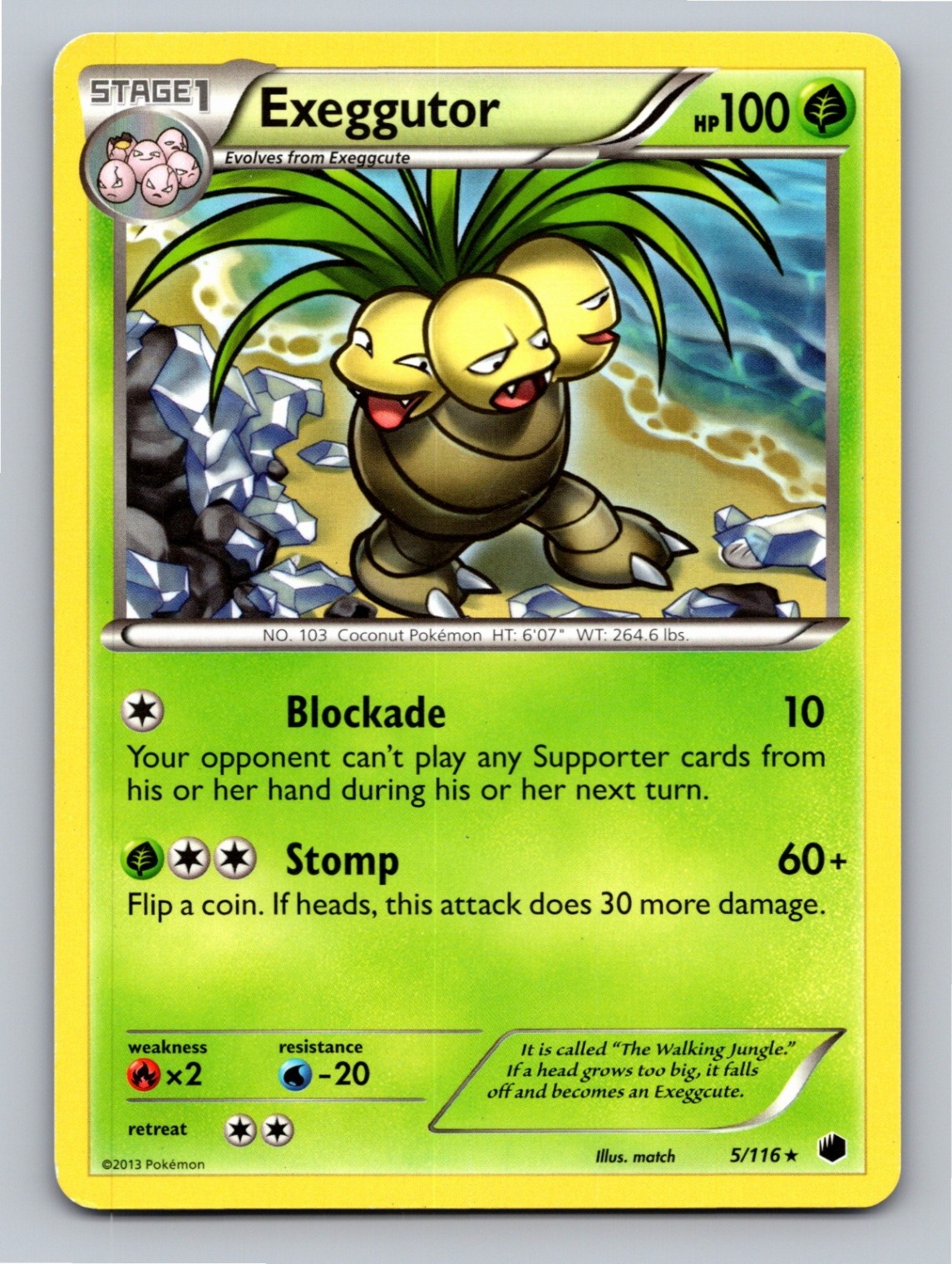 Exeggutor Rare Plasma Freeze 5/116 LP