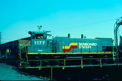 ORIGINAL KODACHROME SLIDE SEABOARD SYSTEM MP-15AC #1177 CUMBERLAND, MD 30.05.88
