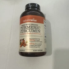 Turmeric Curcumin Plus Organic ginger And bioPerine.  larger size! 360 Capsules