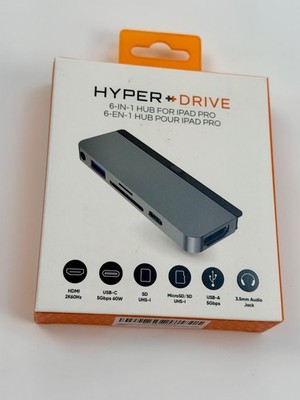 HyperDrive HD319 6-in-1 USB-C Hub for iPad Pro HDMI USB SD microSD Audio Space G
