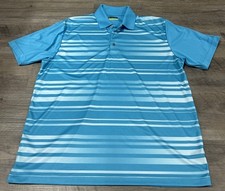 PGA Tour Pro Series Mens Short Sleeve Golf Polo Shirt   Teal Stripe XL