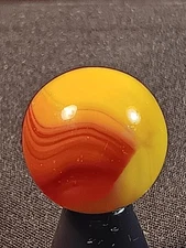 5/8" Master Mustard Yellow Ruby Red Blended Comet Near Mint Serious Marble A580