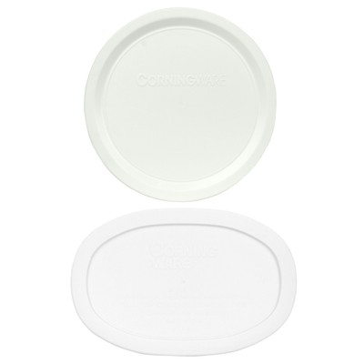 CorningWare F-15-PC 15oz French White Lid and F-16-PC 16oz French White Lid