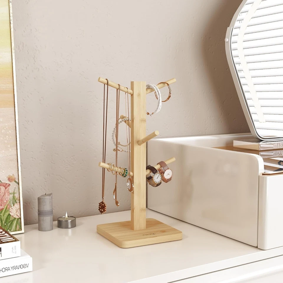 Mug Holder Tree 6-Hook Coffee Cup Rack with Anti-Slip Base Multi-Purpose - Image 4 of 4