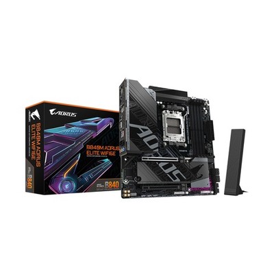 GIGABYTE B840M AORUS Elite WIFI6E AMD Socket AM5 M-ATX DDR5 2X M.2 PCIe 4.0 USB