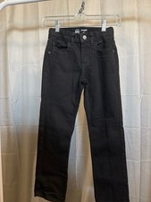 Girls Black Straight Leg Jeans 8