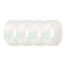 4 Rolls Transparent Clear Tape Refills for Dispenser Sturdy TapeNot Easily Te...