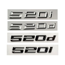 F�r BMW 520i 520d Schriftzug Embleme Aufkleber Logo Flache Badge Auto NEW