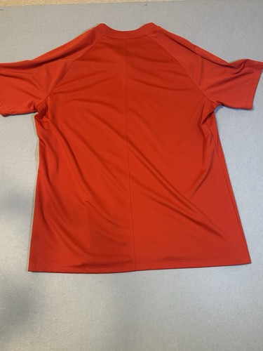 Nike Men's Dri-Fit Golf Polo Shirt Size XL Short Sleeve Collarless Red - Picture 2 of 10