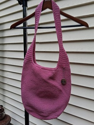 the Sak Crochet Shoulder Bag Tulip Pink