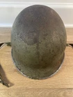 WW2 US M1 Steel Helmet Shell Front Seam Swivel Bale Vintage Military Pot