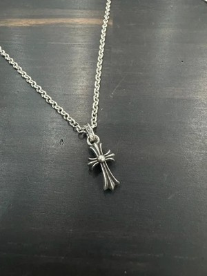 Chrome Hearts Baby Fat Cross Pendant 925 Sterling Silver Made in