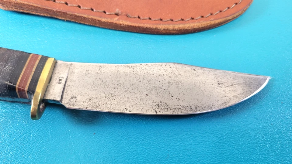 Western Model L88 Skinning Knife Boulder Colo USA + Leather Sheath TR559 - Image 2 of 4