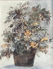 Mary Bertrand Textured Print on Board-Spring Floral Still Life-FREE UK POSTAGE