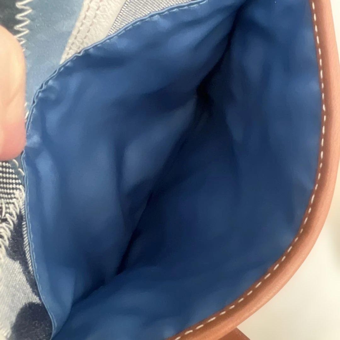 Condition Coach Shoulder Bag Patchwork Denim Canv… - image 10