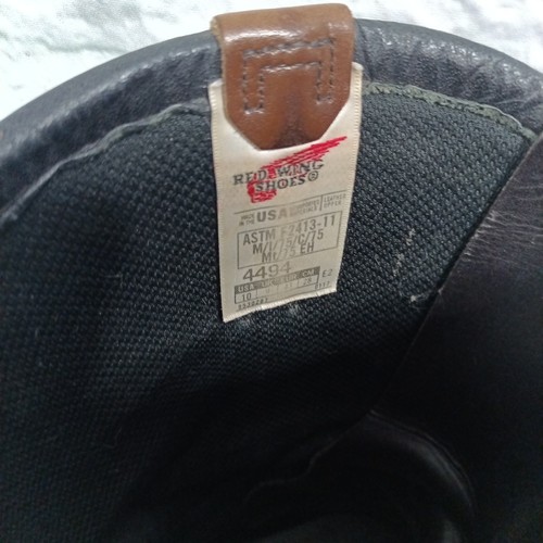 Stivali Red Wing punta acciaio ASTM F 2413-11 taglia 10 E2 pelle marrone PECOS pull on S7 - Foto 3 di 10
