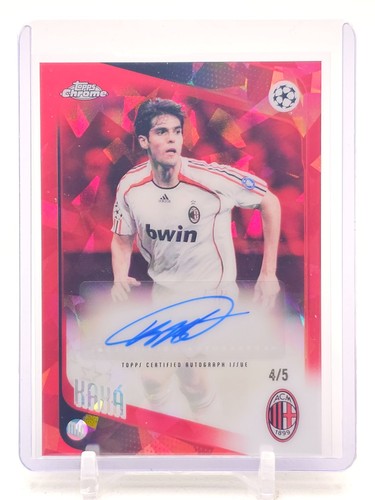 KAKA 2025-26 TOPPS CHROME UEFA SAPPHIRE AUTOGRAPH RED /5 #CLA-KK AC MILAN Q2045