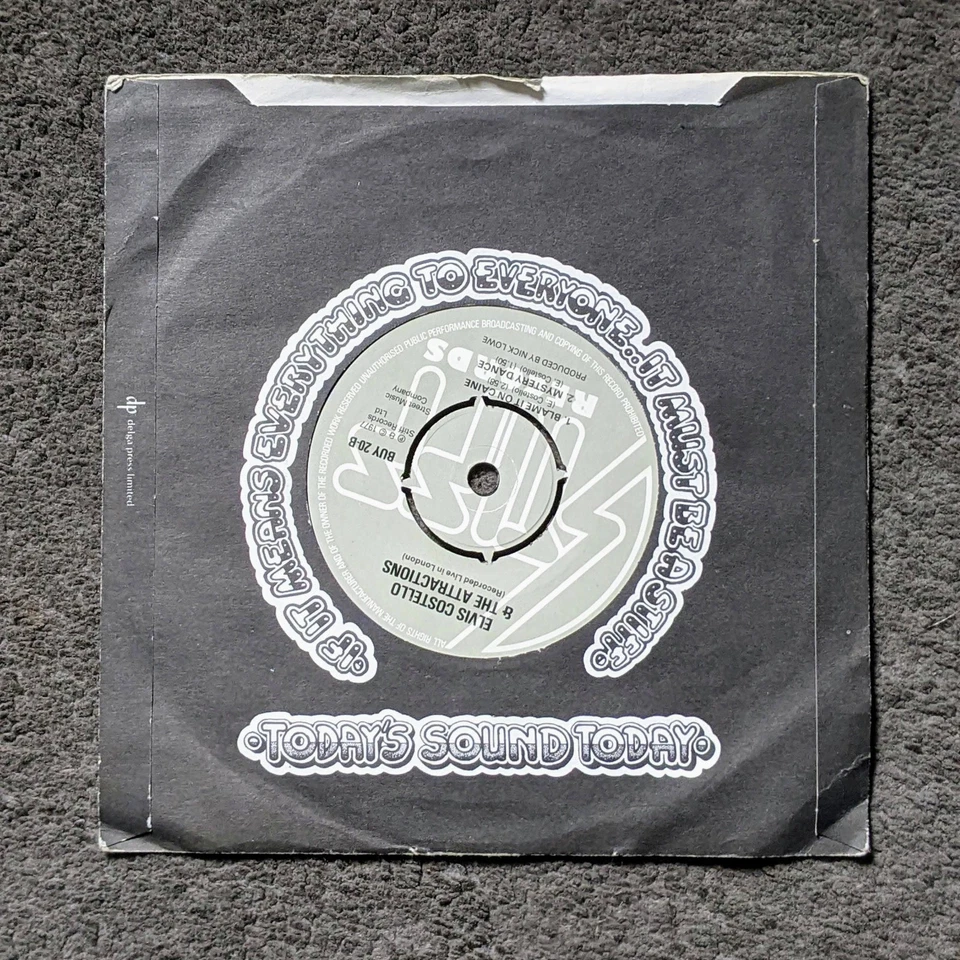 Elvis Costello Watching The Detectives 7" Vinyl 1977 Stiff Records New Wave UK - Image 4 of 4