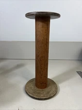Vintage Large 12” Wooden Industrial Textile Mill Factory Bobbin Spool Primitive