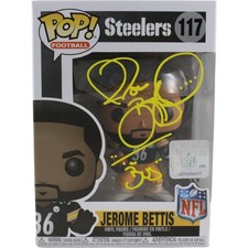 Jerome Bettis Autographed Pittsburgh Steelers Funko Pop! Bus Beckett 53778