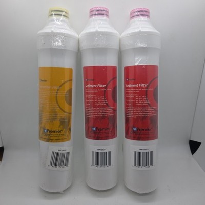 Premier H2O RO Filter Set WP105311 WP105351 Sediment Pre-Carbon 3 Pack