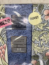 NWT WILLIAM MORRIS FLORAL ARTICHOKE SUMMER QUEEN SHAMS DUVET COVER SET