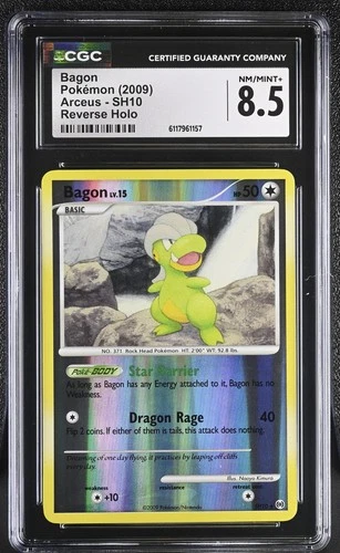 CGC 8.5 Bagon 2009 Arceus SH10 Reverse Holo Pokemon Card