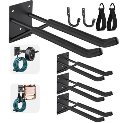 Garage Hooks 14'' Heavy Duty 300 Lbs Load Capacity - Wall Mount Storage System