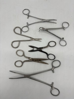 6 Vintage Scissors Wick Trim Germany Graef & Schmidt MEDI-PAKistan AESCULAP Lot