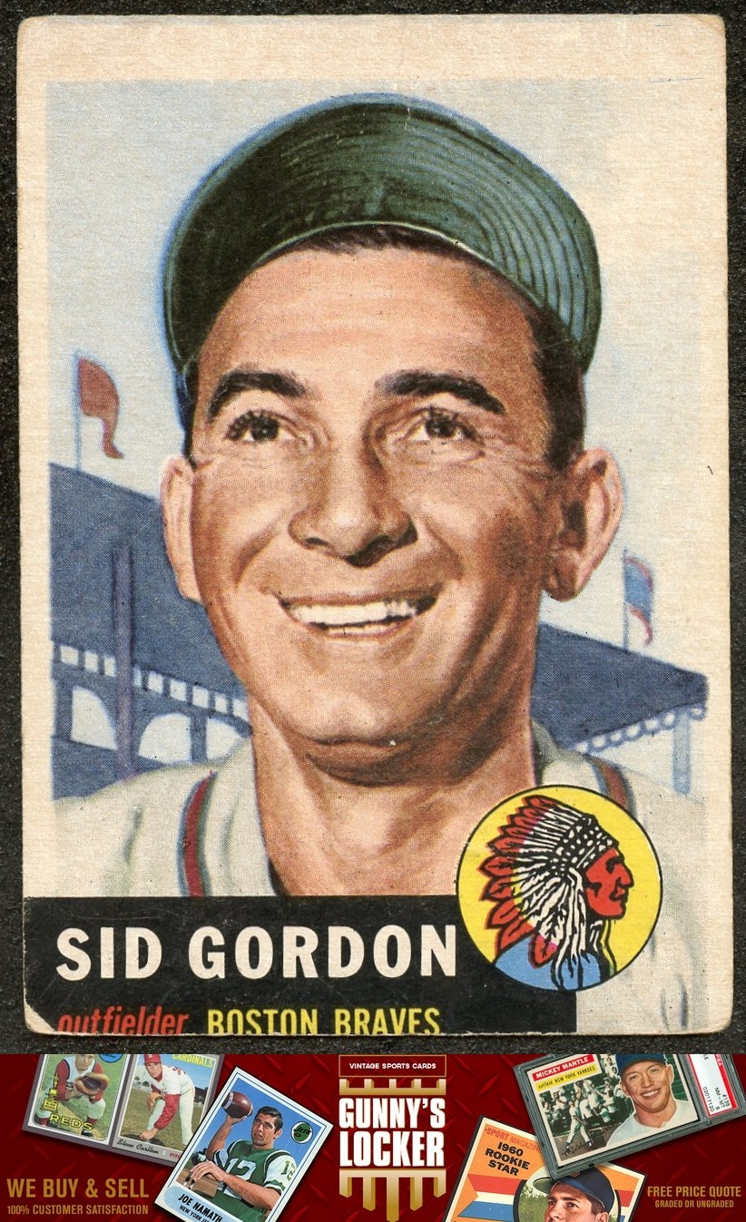 1953 Topps Sid Gordon 117a Boston Braves