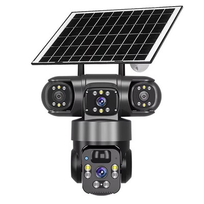 8000mAh Solar WiFi Überwachungskamera mit Dual Objektiv und PIR Detection Syste