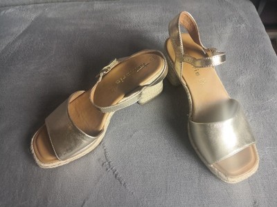 Tamaris Sandale Touch it Fußbett Light Gold Gr. 38 Neu