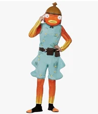 InSpirit Fortnite FishStick Youth L 10-12 Jumpsuit Mask Belt Halloween Costume
