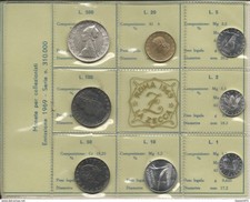 Italian Republic SERIES FDC with 500 Lire SILVER Caravelle dates from 1969 to 1981