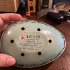 Vtg 1954 Mattel Tin Litho Musical Blue Easter Egg Bird Flower #513 non working — photo 7