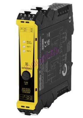 1pcs Weidmuller SAFESERIES, Safety Relay, SCS 24VDC P2SIL3DSES, 1319270000