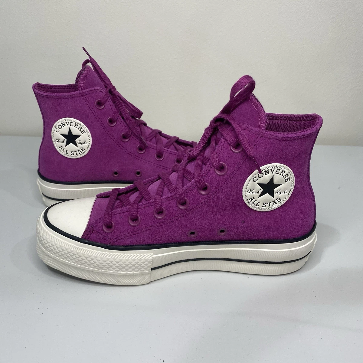 Converse Purple Leather Athletic Shoes for Women for sale | eBay