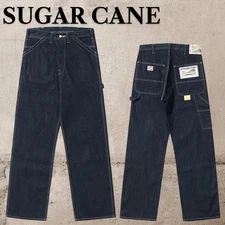 SUGAR CANE Lot No. SC42495 11oz. BLUE DENIM WORK PANTS Made in Japan New