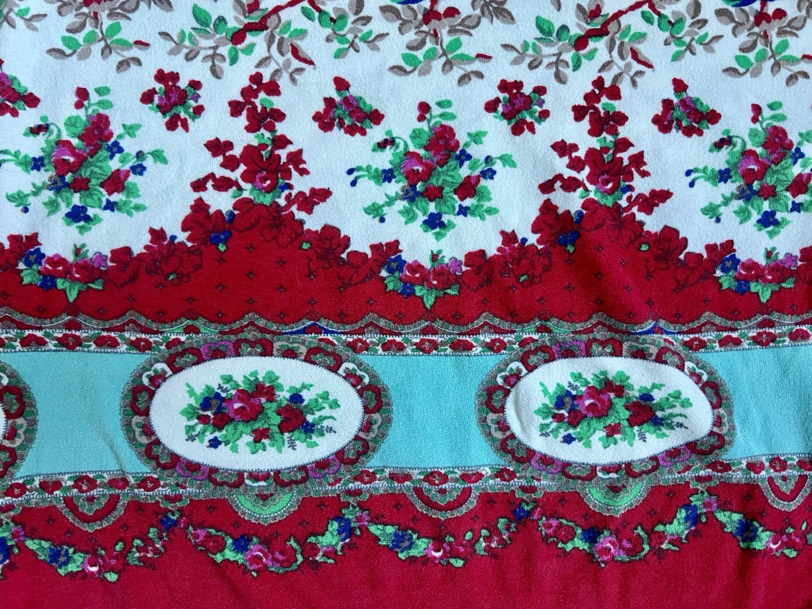 Blumarine Top 🌸Floral Beautiful Embroidered🌸Soft Sexy Stretch Bright  IT44 image 3