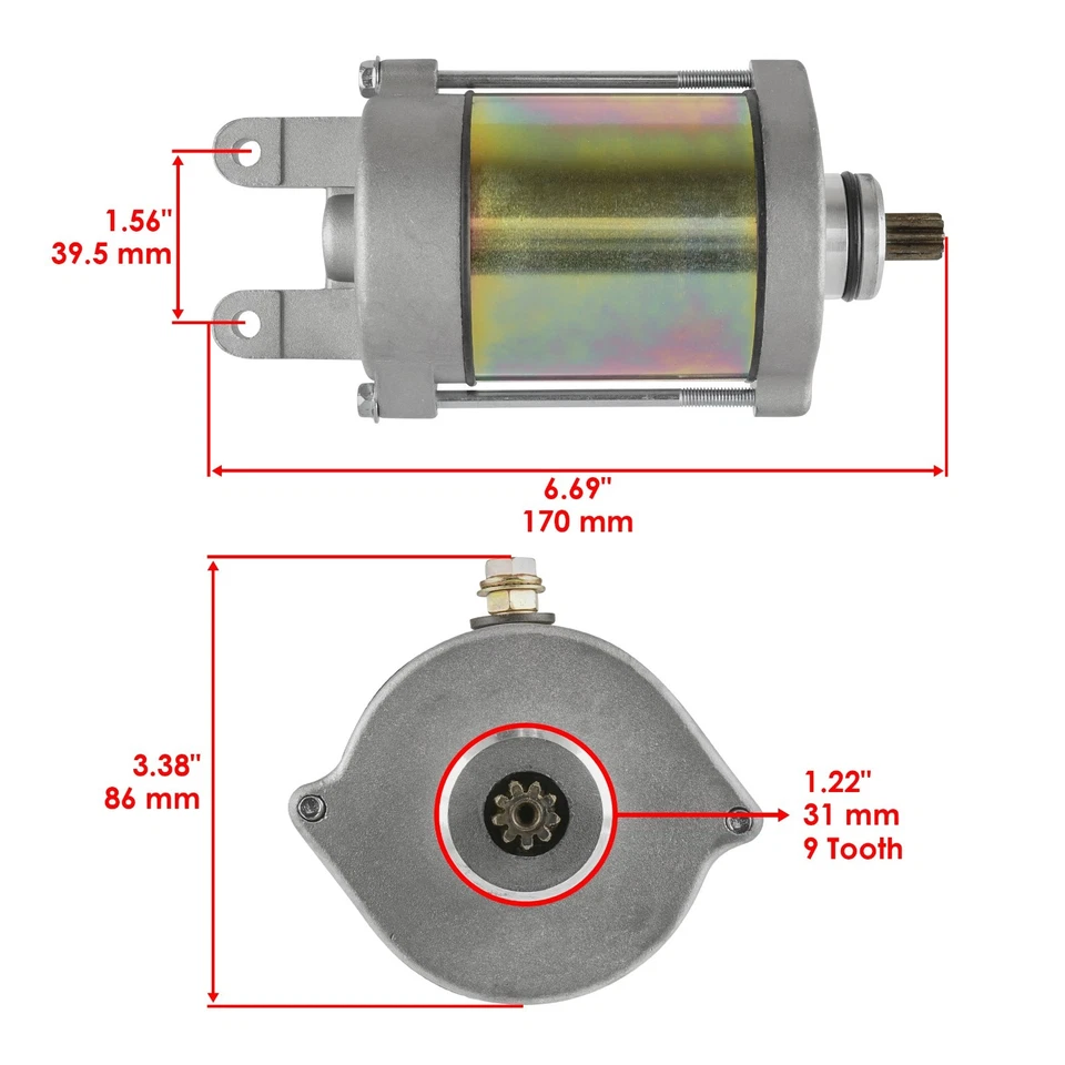 Starter para Kymco 251Cc People S 250 2004 2005 2006 2007 2008 2009 2010 - Imagem 2 de 4