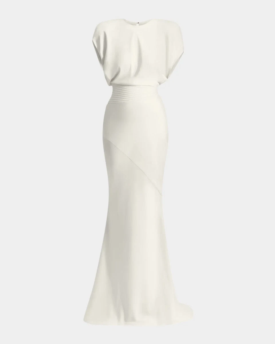 knee length dresses for ladies in Stock Size 12 Swiss Organdy White Spanish Communion Gown 1215 Pre-Order 12 / White / Swiss Organdy (As pictured) +$200 main image 0