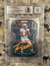2020 Panini Prizm Tua Tagovailoa Rookie Autographed #339 Graded 10 Dolphins