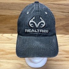 Realtree Hat Gray Embroidered Logo Adjustable Strapback Outdoor Cap