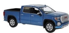 MOTOR MAX, GMC Sierra  1500 Denali Crew Cab 2019 Bleu, échelle 1/24, MMX79362BL
