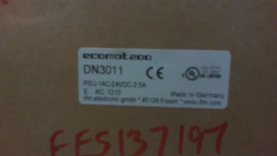 IFM DN3011 Switched Mode Power Supply PSU-1AC/24VDC-2,5A 24VDC 2.5A--New In Box