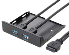 Front Panel Floppy Bay 2 Port USB 3.0 Hub 20 Pin Internal Header Bracket