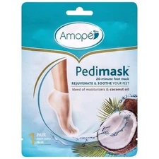 Amopé PediMask 20-Minute Foot Mask - Paradise Found with Coconut Oil - 1 pair